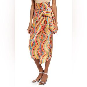 Never‎ Fully Dressed Rainbow Swirl Wrap Skirt size 16